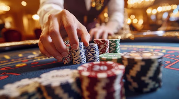 Professional dealer hosting live table games on messipoker login